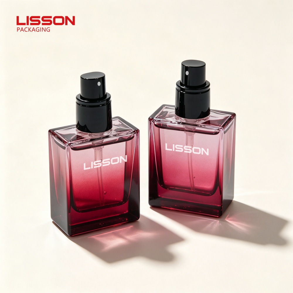 30ml Luxury Flat-Square Gradient Glass Perfume Bottle