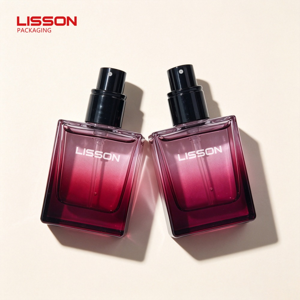 30ml Luxury Square Gradient Glass Perfume Bottle