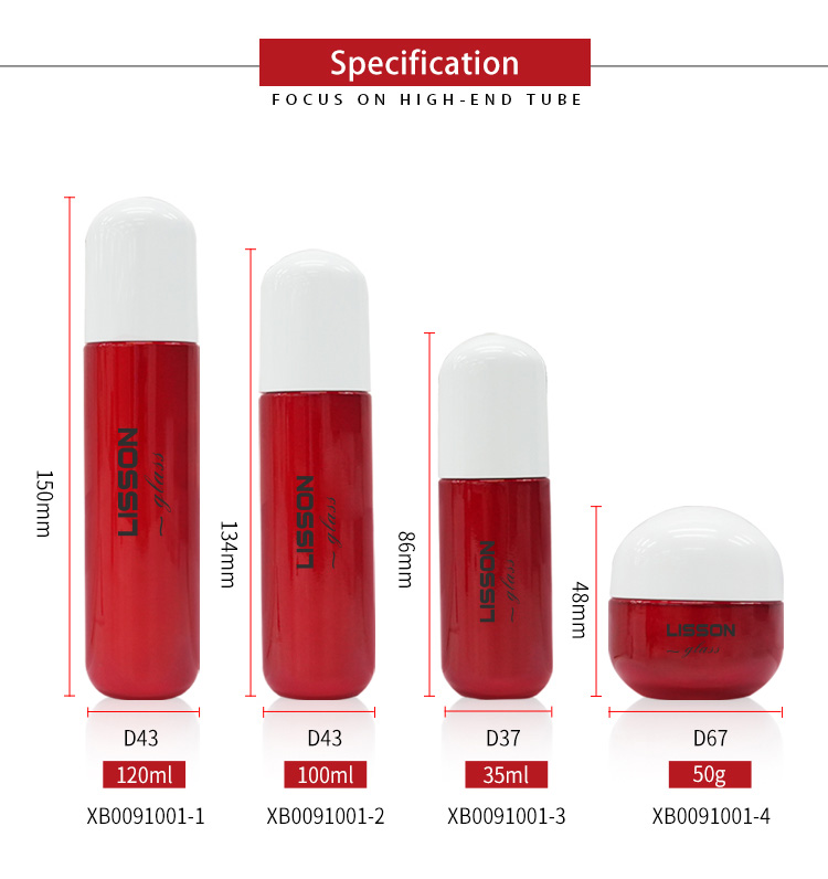 Glass Lotion Pump Bottle Set