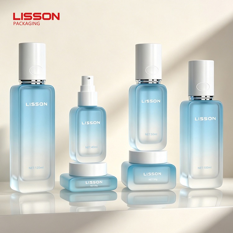 Square Frosted Glass Cosmetic Packaging Set