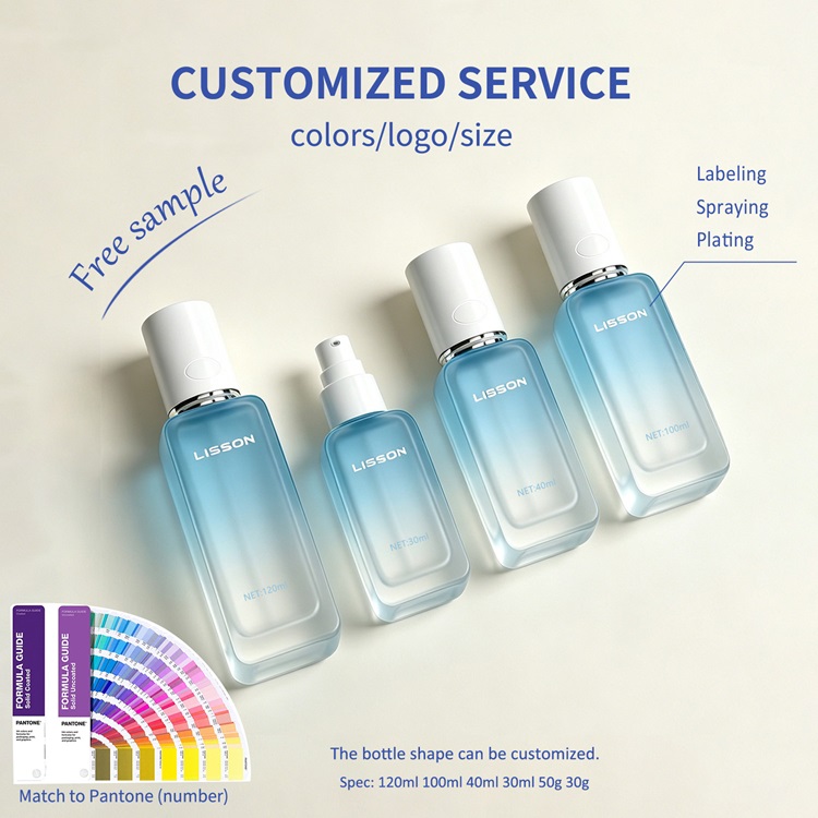 Square Cosmetics Bottles and Jars