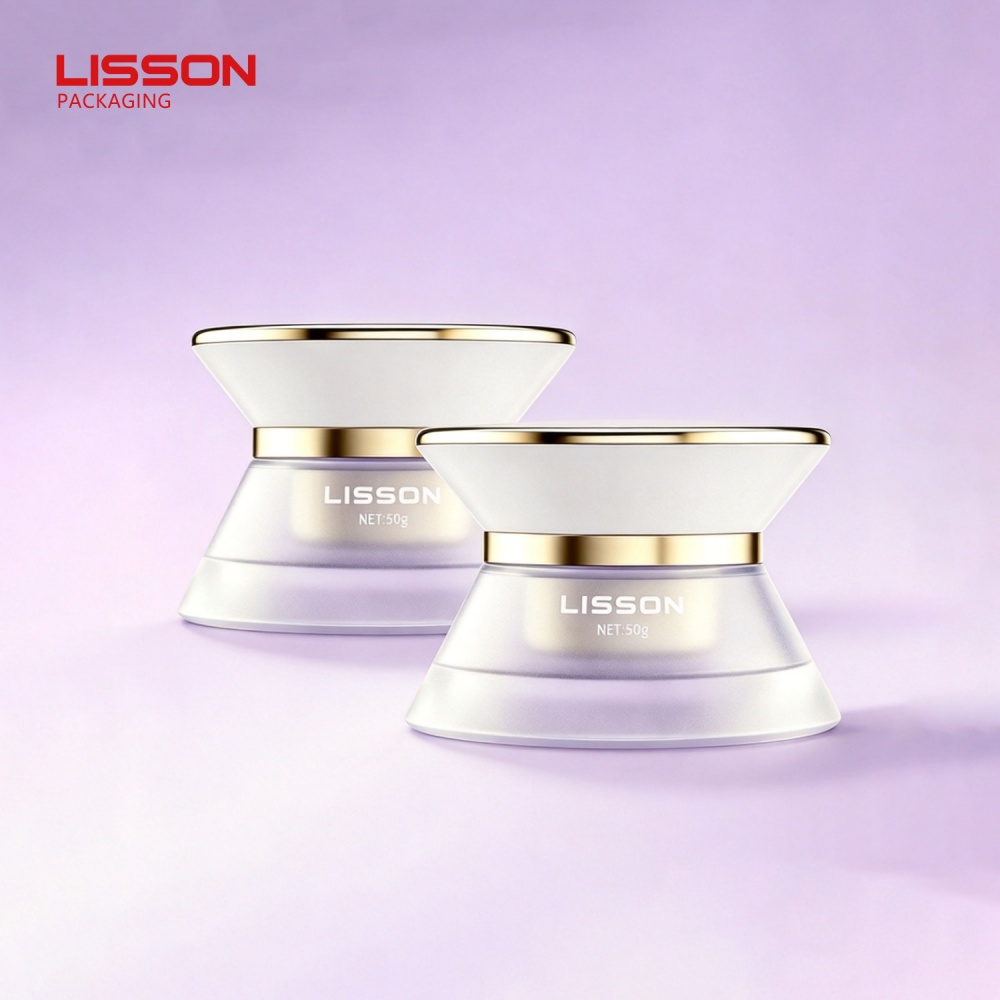 Luxury Hourglass Frosted Glass Cream Jars