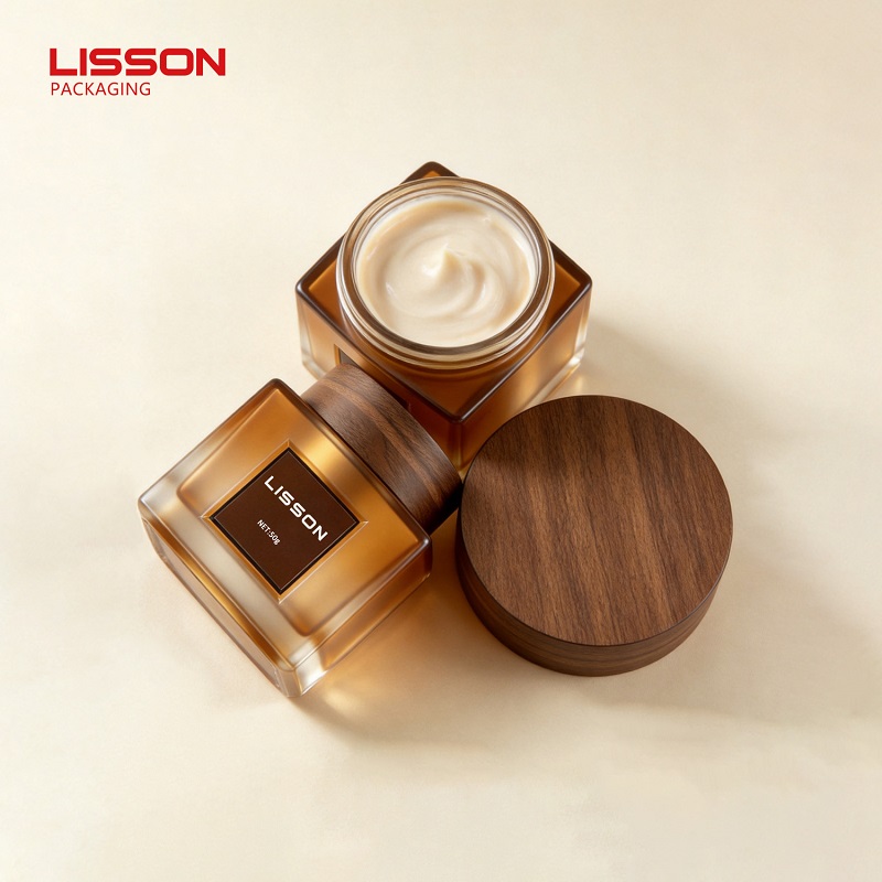 Wood grain cap jar