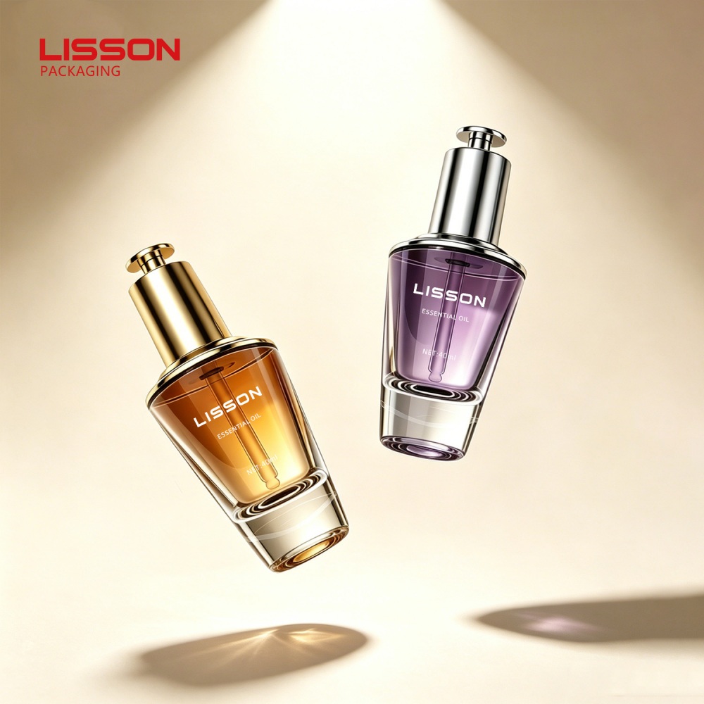 Glass Dropper Bottle with Push Button