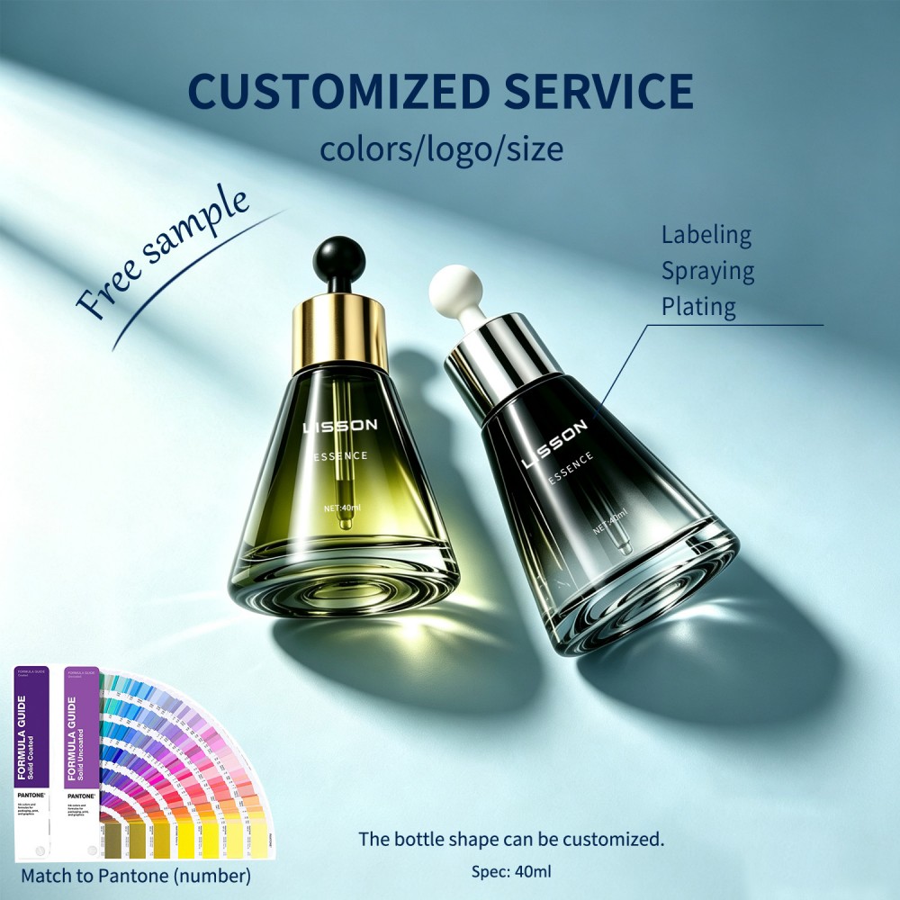 Custom Luxury Glass Essence Bottle