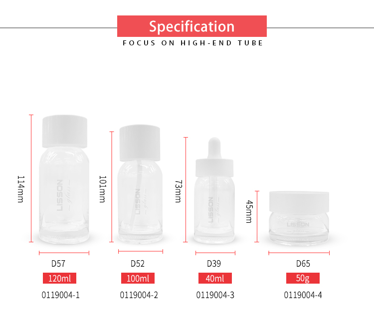 Luxury Clear Glass Cosmetic Bottle Set Luxury Clear Glass Cosmetic Bottle Set