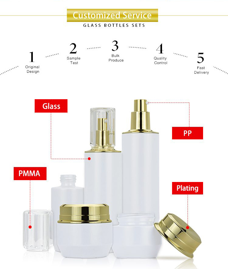 Porcelain White Glass Serum Bottle