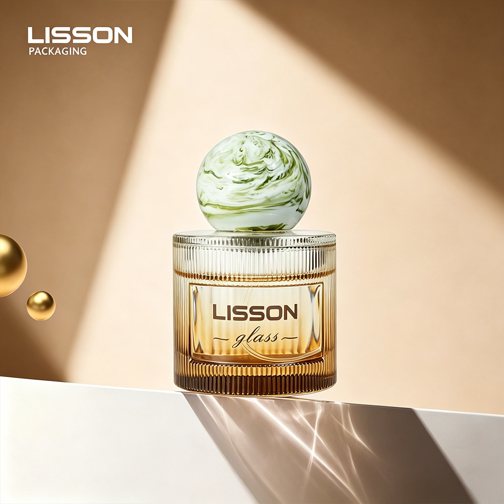Luxury Ribbed Glass Perfume Spray Bottle