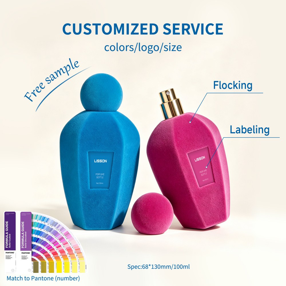 Custom Flocked Glass Perfume Bottle